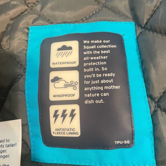 Lands’ End Turquoise Parka Jacket Size Large‎ 14 - Picture 7 of 11